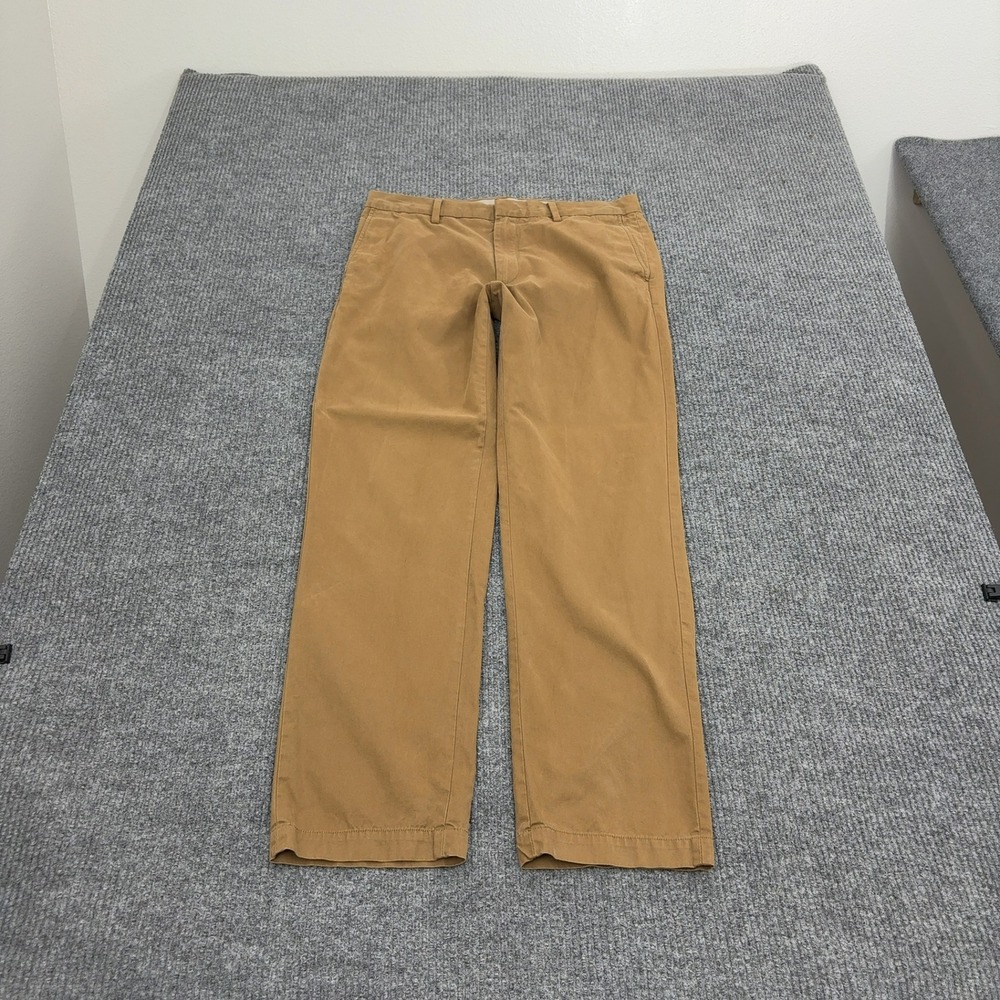 Banana Republic Emerson Chino Mens 34x34 Brown Cotton Straight Leg Casual Style